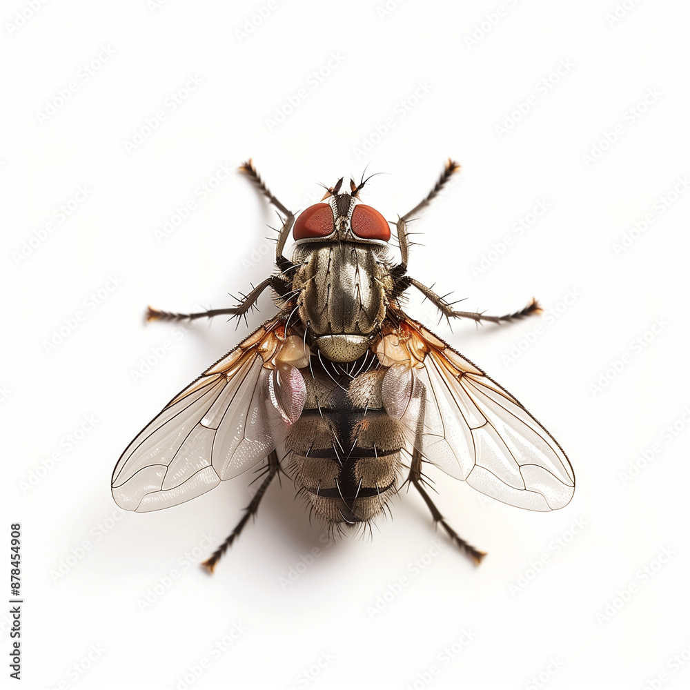 Fly alone on a white background Fly alone on a white background