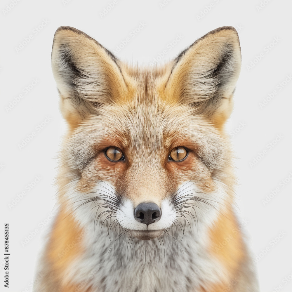 fox isolated on a white background fox isolated on a white background