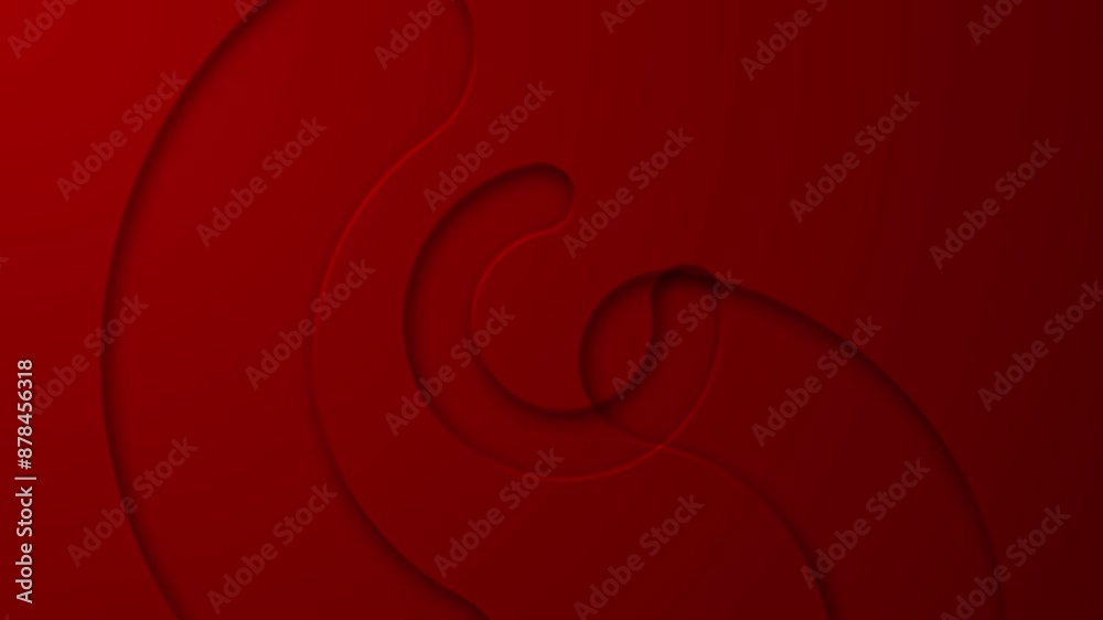 3d creative shadow circle red animation