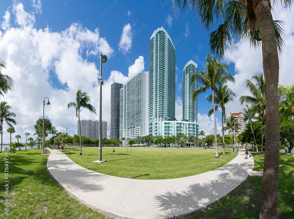 Naklejka premium Miami, Panoramic view Rivo Alto