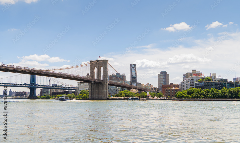 Brooklyn bridge panoramic view Brooklyn bridge panoramic view
