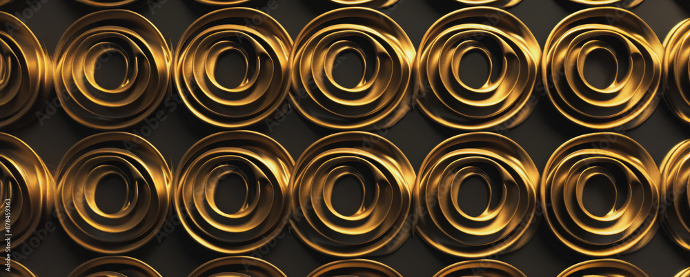 Golden spiral pattern on black background Golden spiral pattern on black background