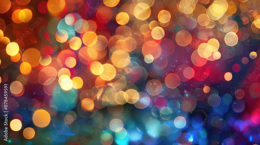Festive bokeh background with holiday colors Festive bokeh background with holiday colors