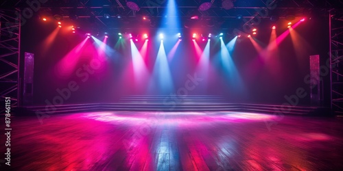 Concert Stage with Colorful Lights