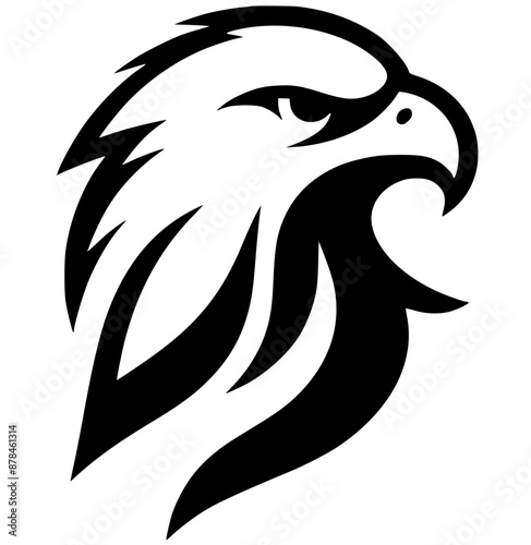 Simple eagle head logo silhouette