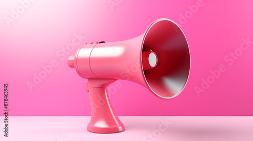 Pink Megaphone on a Pink Background