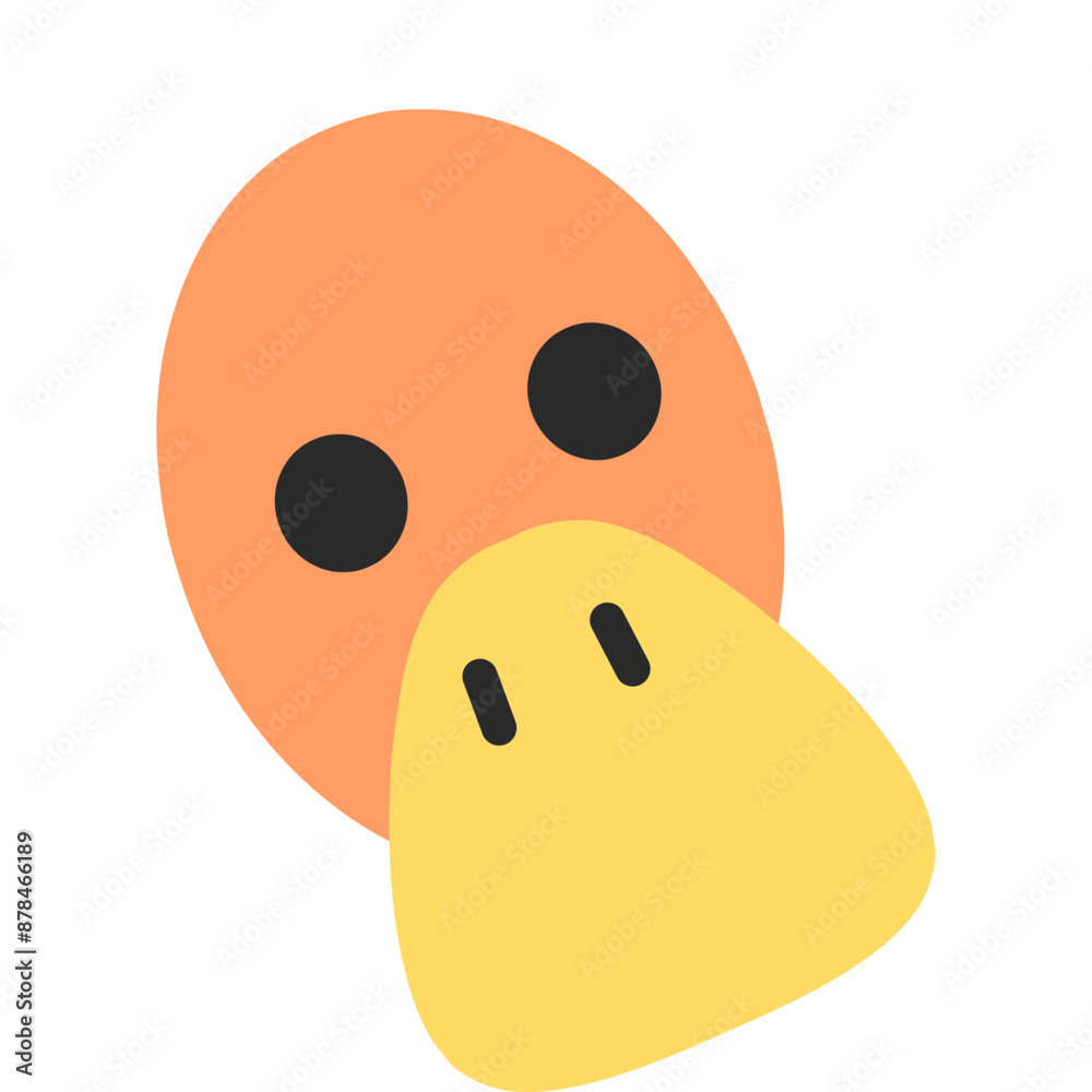 Fototapeta premium Cute Animals and Fauna Flat Icon Illustration 