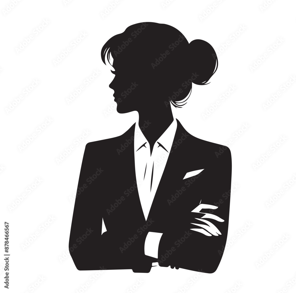 business woman black silhouette vector illustration business woman black silhouette vector illustration