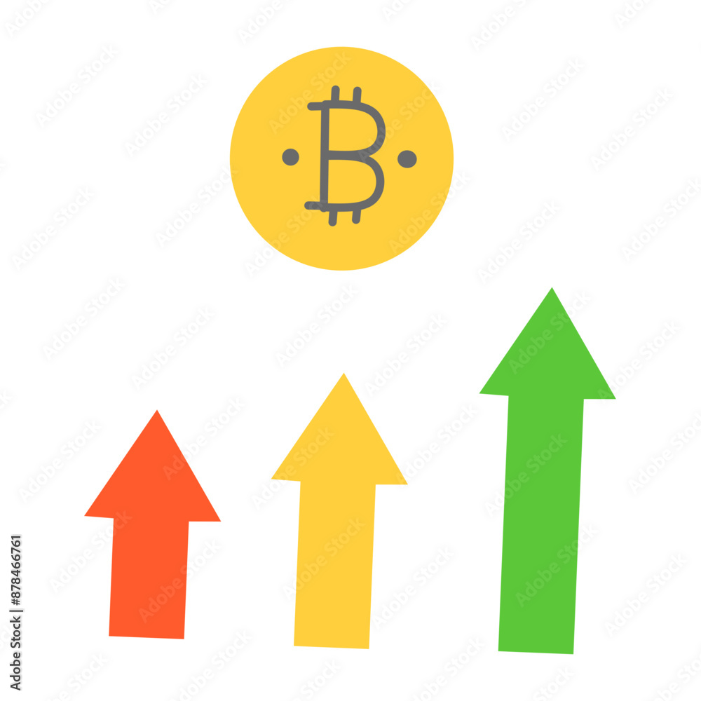 Cute Cryptocurrency Flat Icon Illustration Cute Cryptocurrency Flat Icon Illustration