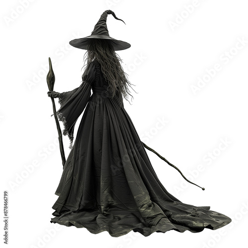 Witch isolated on transparent or white background photo