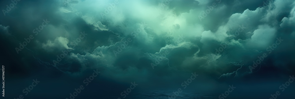 Obraz premium Dark and Stormy Sky with Gloomy Clouds