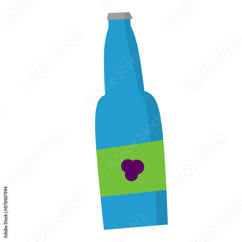 Cute Food and Drink Flat Icon Illustration  photo