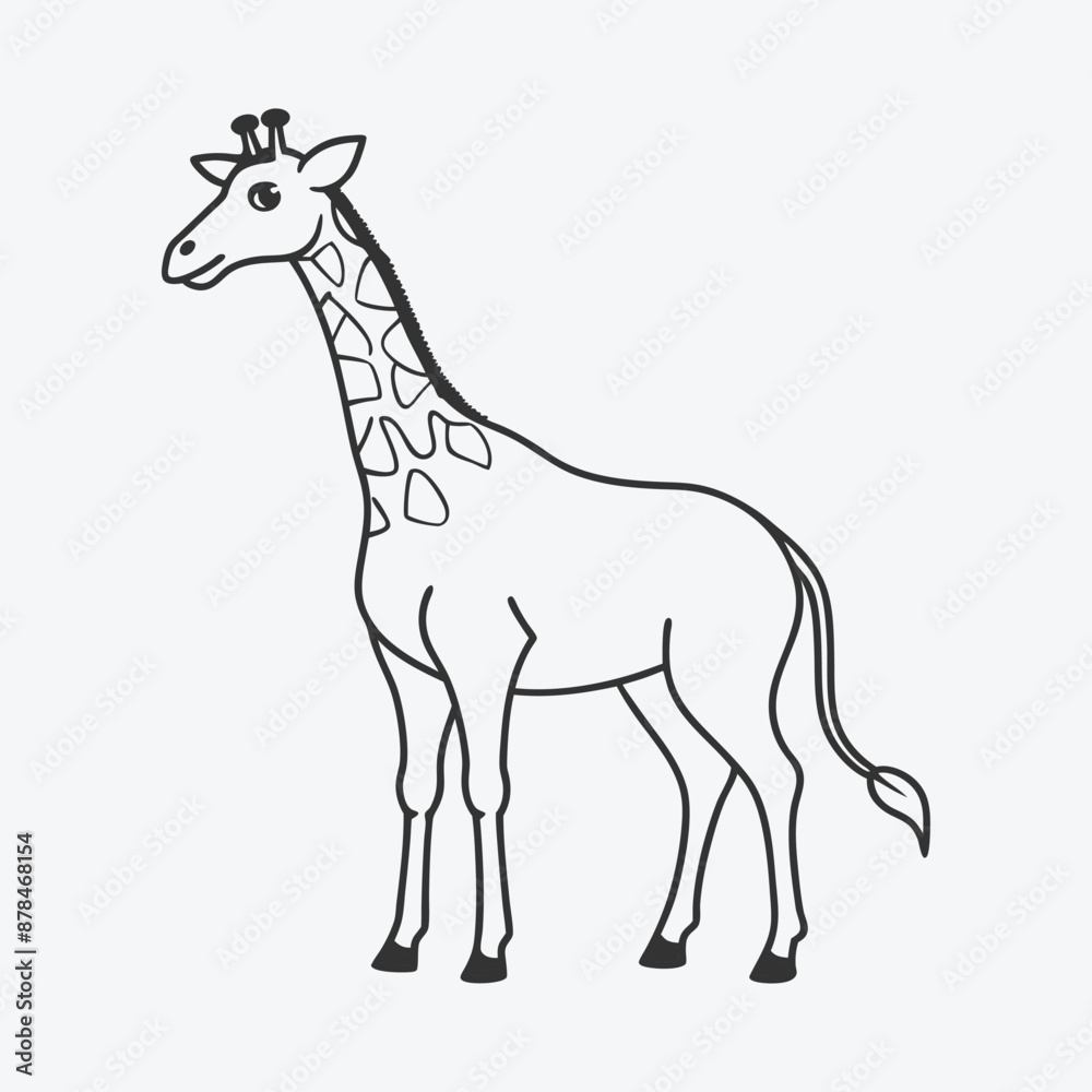 Stunning Giraffe Line Art Vector, Elegant, Detailed, and High-Quality DesignArt & Illustration Stunning Giraffe Line Art Vector, Elegant, Detailed, and High-Quality DesignArt & Illustration
