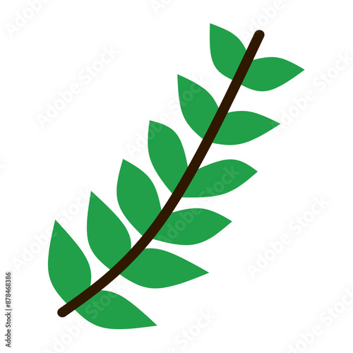 Flat Leaves Icon