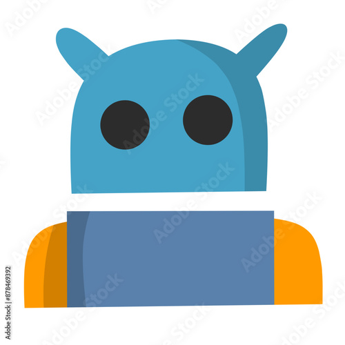 Cute Technology Flat Icon Illustration  photo