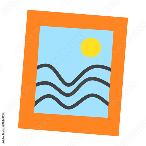 Cute Travel and Journey Flat Icon Illustration 