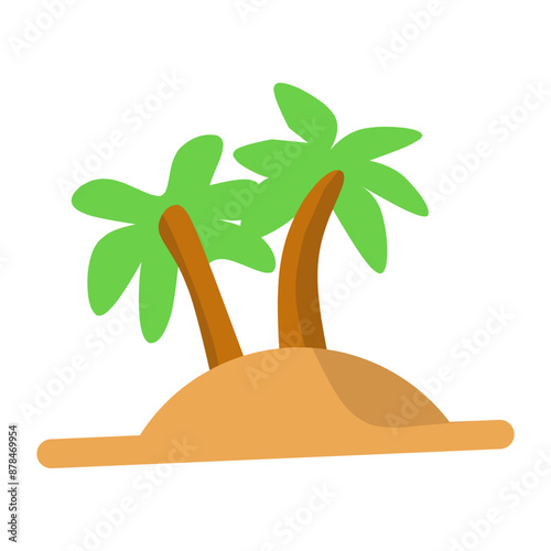 Cute Travel and Journey Flat Icon Illustration 