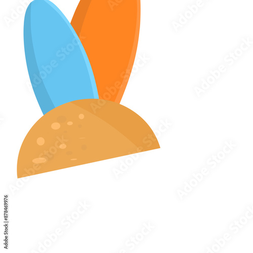Cute Travel and Journey Flat Icon Illustration 
