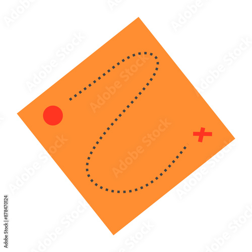 Cute Travel and Journey Flat Icon Illustration 