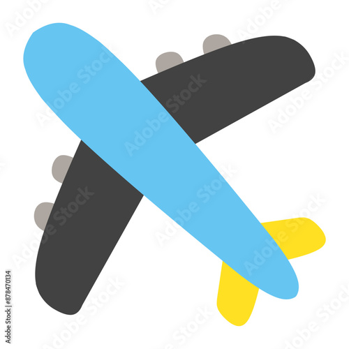 Cute Travel and Journey Flat Icon Illustration 