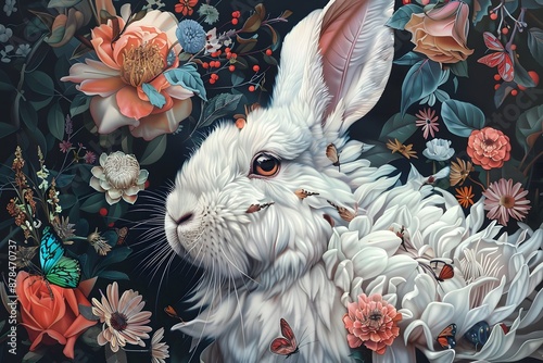 Artist painting animal