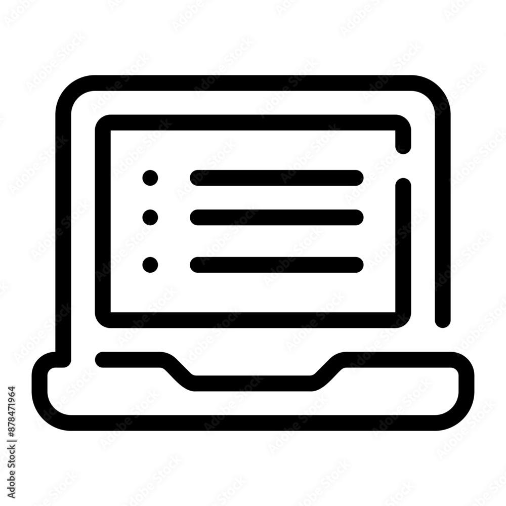laptop line icon