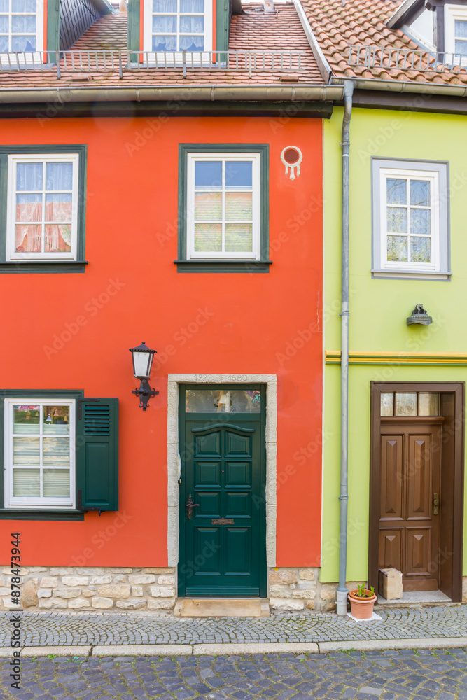Colorful historic house in the town center of Erfurt, Germany