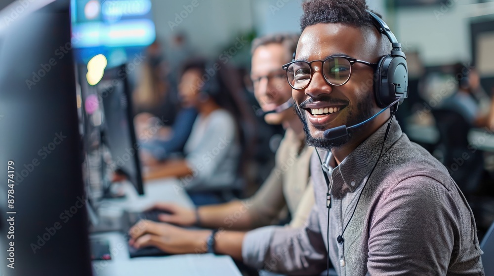 IT support staff assisting a client remotely with computer issues IT support staff assisting a client remotely with computer issues