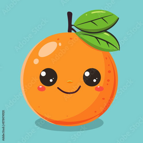 Cute Cartoon Orange Fruit C...