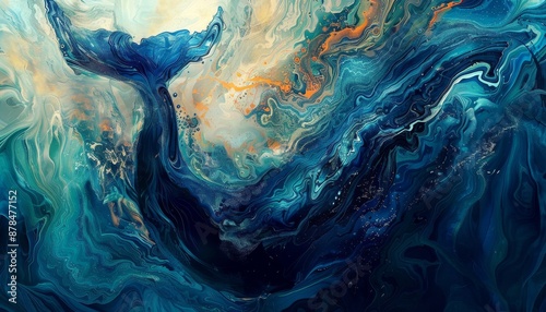 Abstract Interpretation of Jonah and the Whale with Swirling Forms