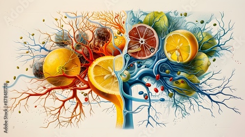 Vibrant Lemon-Inspired Renal Medulla Anatomy photo