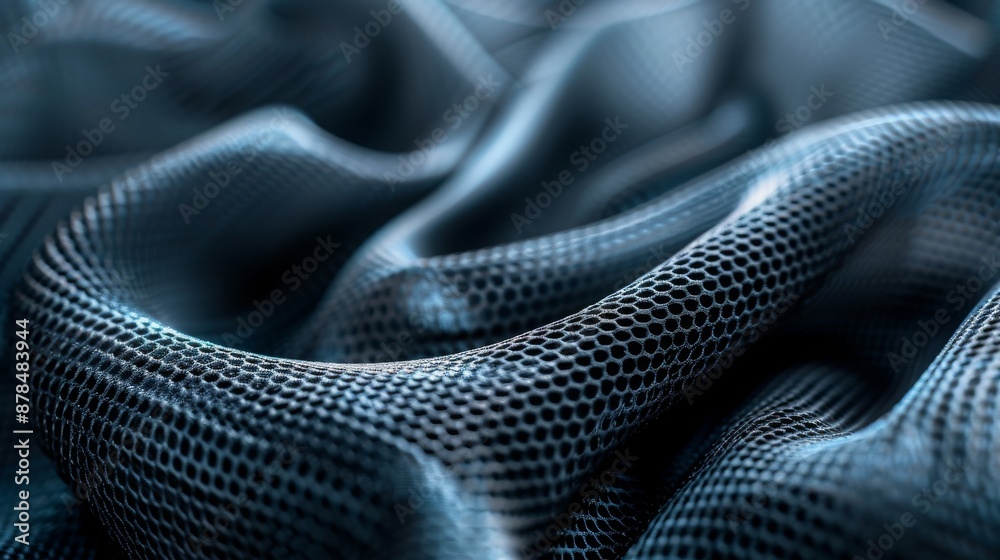 Blue Textured Fabric with Intricate Mesh Pattern – Banner Blue Textured Fabric with Intricate Mesh Pattern – Banner