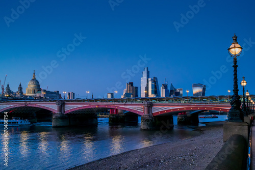 Blackfriars Bridge at sunset photo