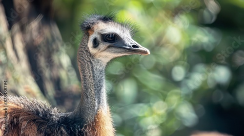 Close Up of a Young Cassowary Standing in a Forest During the Day photo