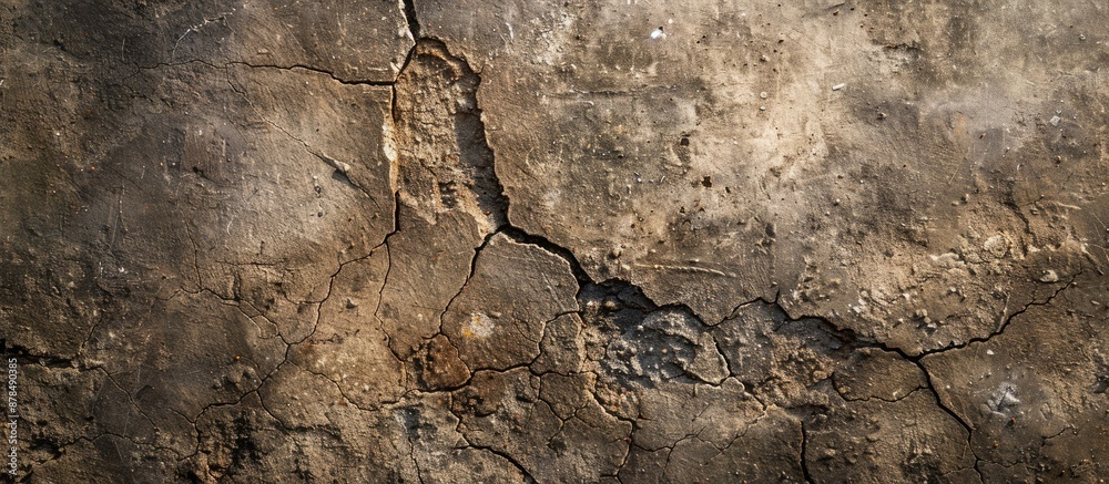 Background of a textured, grungy, dirty brown cement crack floor with copy space image. Background of a textured, grungy, dirty brown cement crack floor with copy space image.