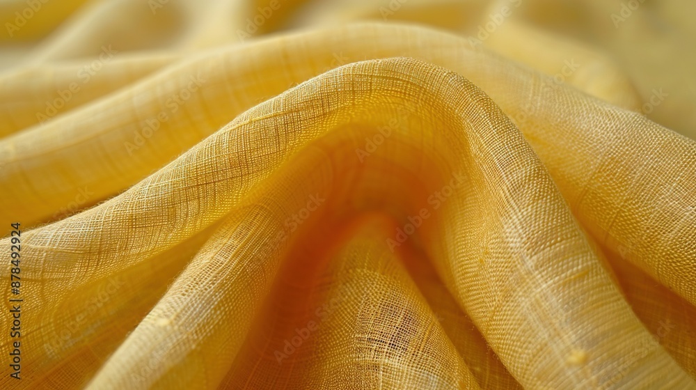 A yellow fabric, with a thin line down the center and another thin one on top A yellow fabric, with a thin line down the center and another thin one on top