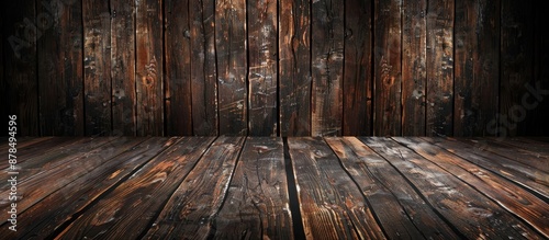 Dark wood texture background design with copy space image.