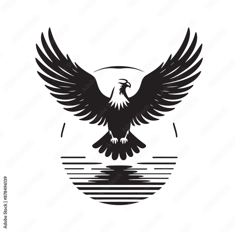 Obraz premium Eagle Silhouette vector illustration