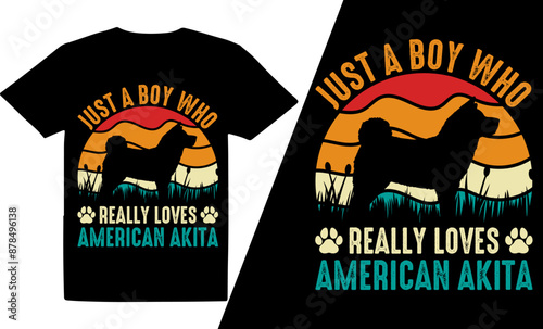Just A Boy Who Really Loves Dog  Breeds t shirt design