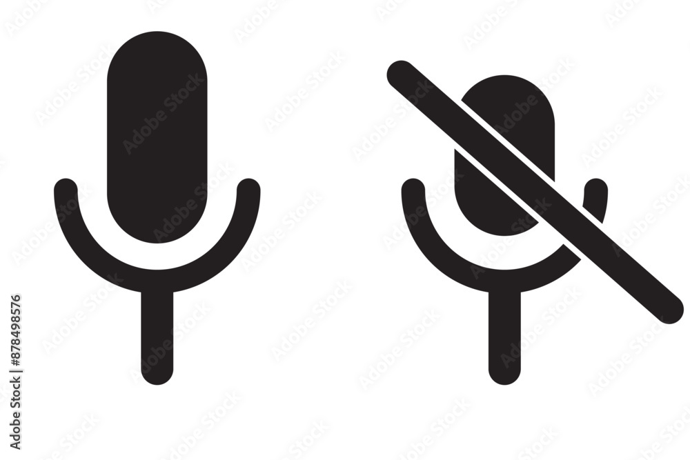 Microphone icon set. Different microphone collection. Media and Web icons in line style Microphone icon set. Different microphone collection. Media and Web icons in line style