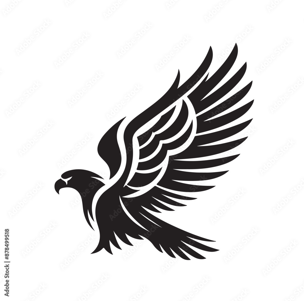 Obraz premium Eagle Silhouette vector illustration
