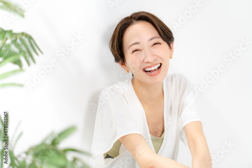 トレーニングウェアの女性