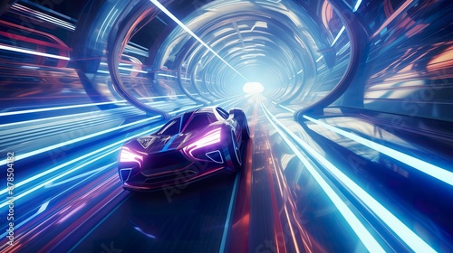 Racing through a Futuristic Metaverse © Анастасия Птицова