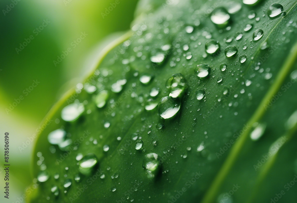 close-up of water droplets on a green leaf, ad shot, copy space for text
close-up of water droplets on a green leaf, ad shot, copy space for text