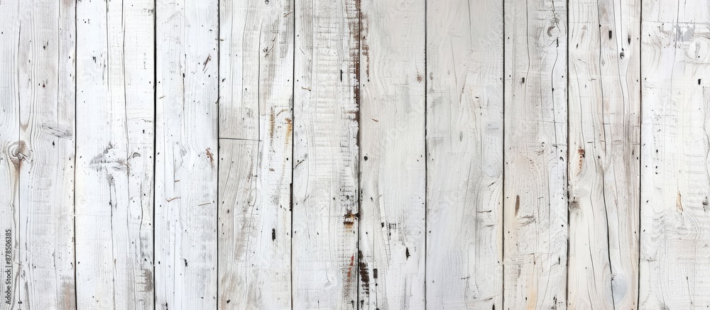 Old-fashioned design enhanced with a rustic white wooden plank texture for an aesthetic background with space for copy. Old-fashioned design enhanced with a rustic white wooden plank texture for an aesthetic background with space for copy.