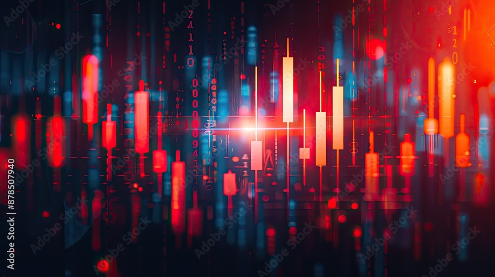 economy background. candlestick chart background with grid lines and financial symbols stock trading. Stock market analysis, Financial data visualization and price movement. economy background. candlestick chart background with grid lines and financial symbols stock trading. Stock market analysis, Financial data visualization and price movement.