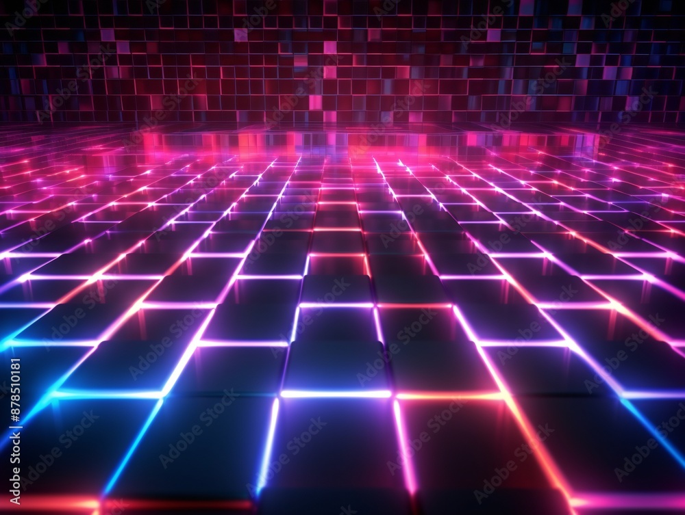 Abstract futuristic city filled with neon lights Abstract futuristic city filled with neon lights