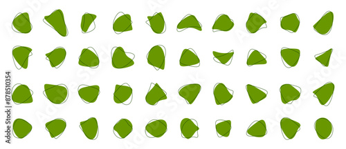 vector organic amoeba blob shape, abstract organic blob, set of organic amoeba blobs, irregular circle scribble, graphic element, outline circle, line vector, abstrack illustration