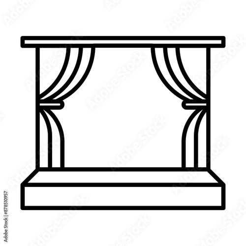 stage icon in line style. Vector illustration