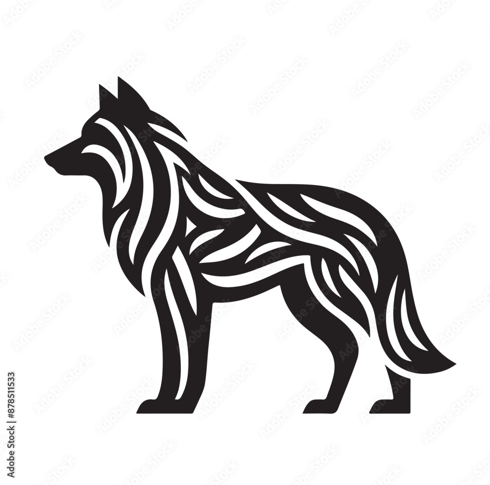 Wolf Silhouette vector illustration Wolf Silhouette vector illustration